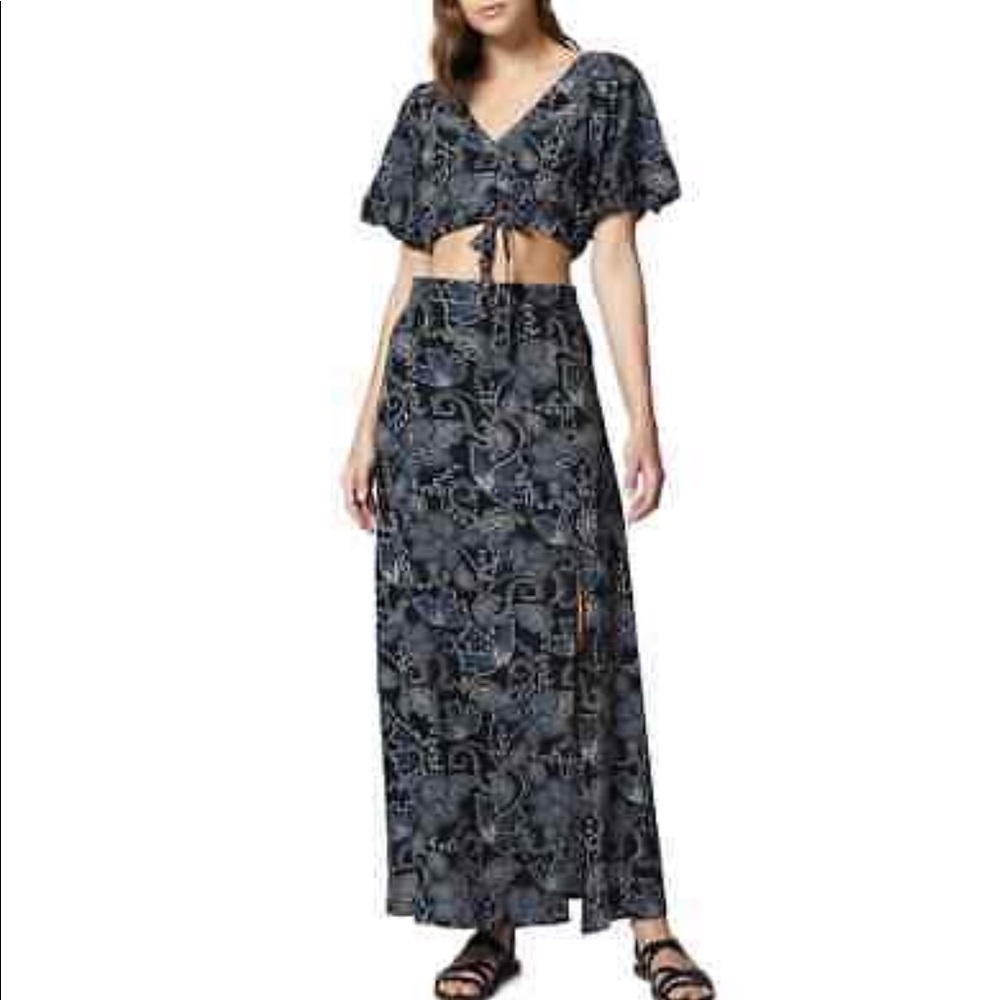 Sanctuary Women Black Blue Floral Set Small